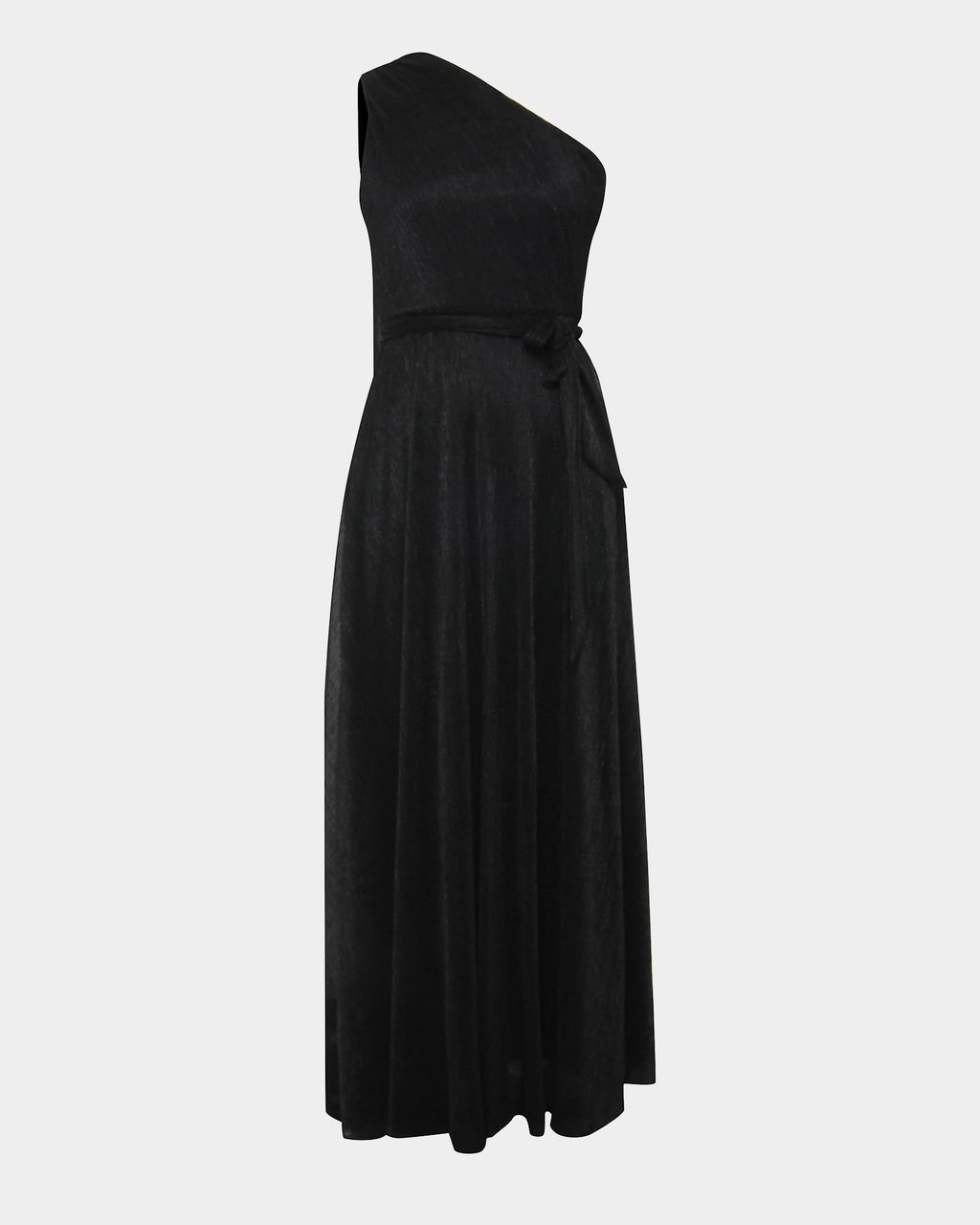 Avah One Shoulder Dress in black — product-only view