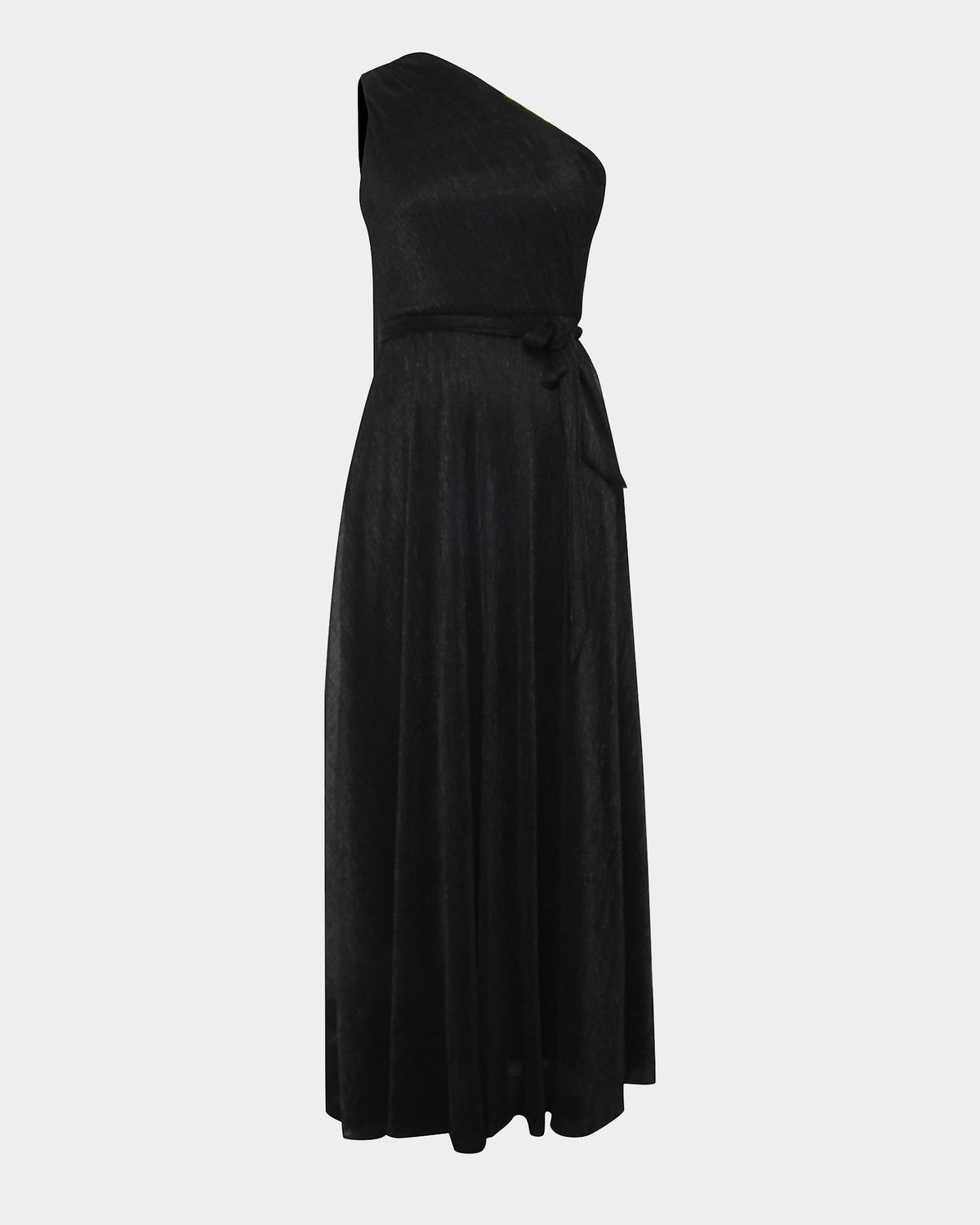 Avah One Shoulder Dress in black — product-only view