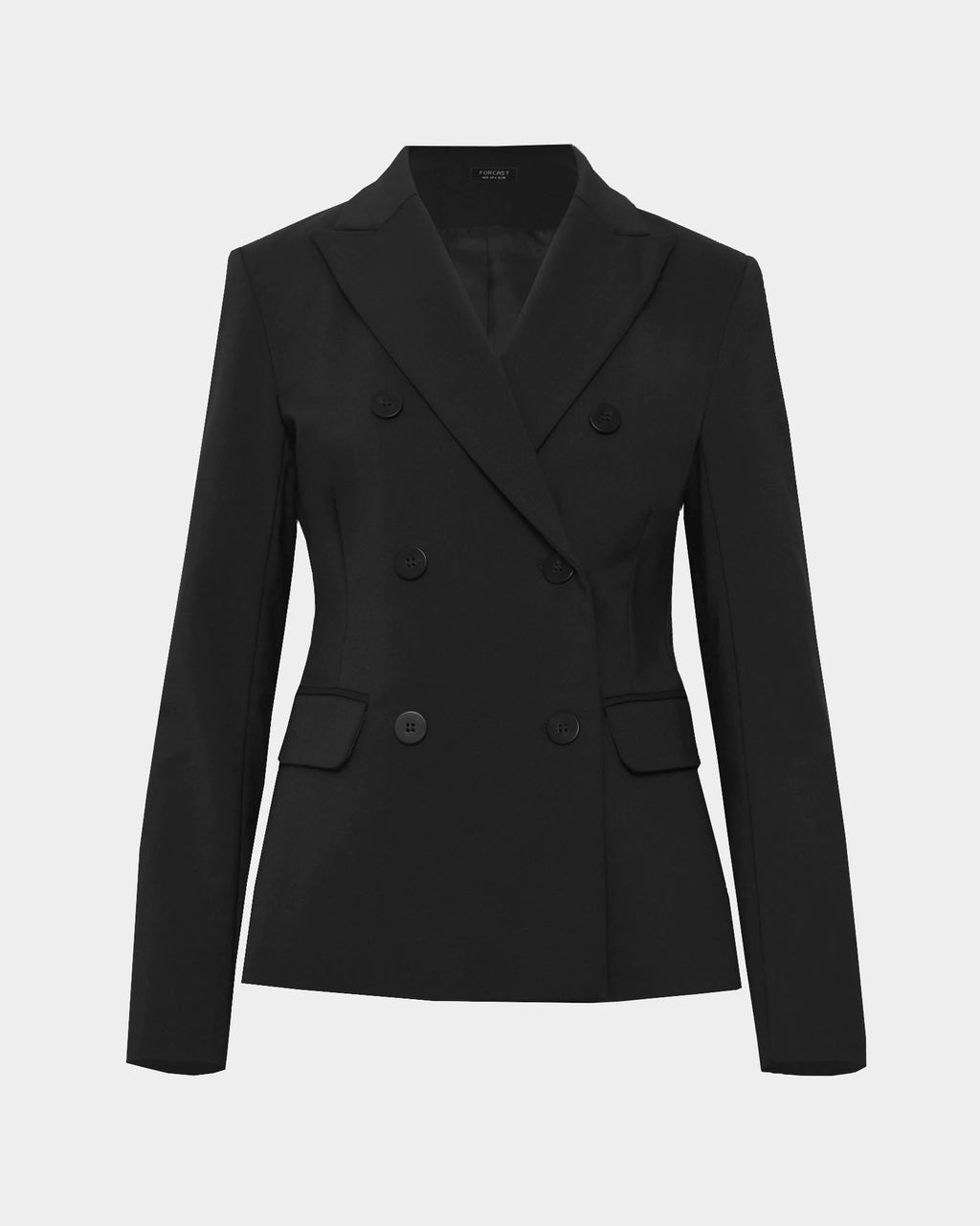 Safira Double Breasted Blazer in black — product-only view