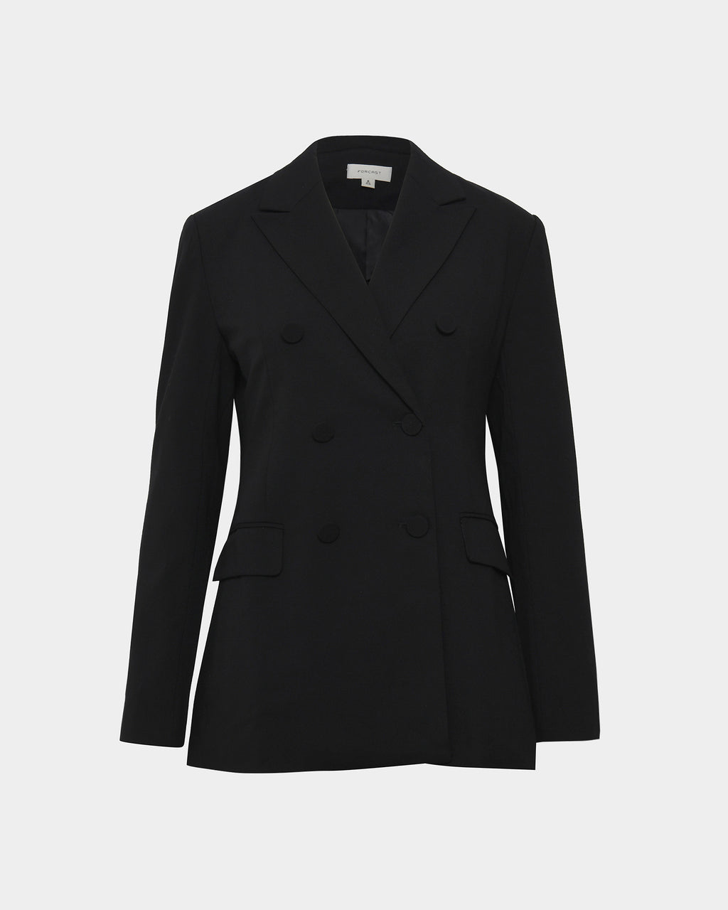 Emani Double Breasted Blazer in black — product-only view