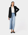 Patricia Belted Blazer in black — full-length view