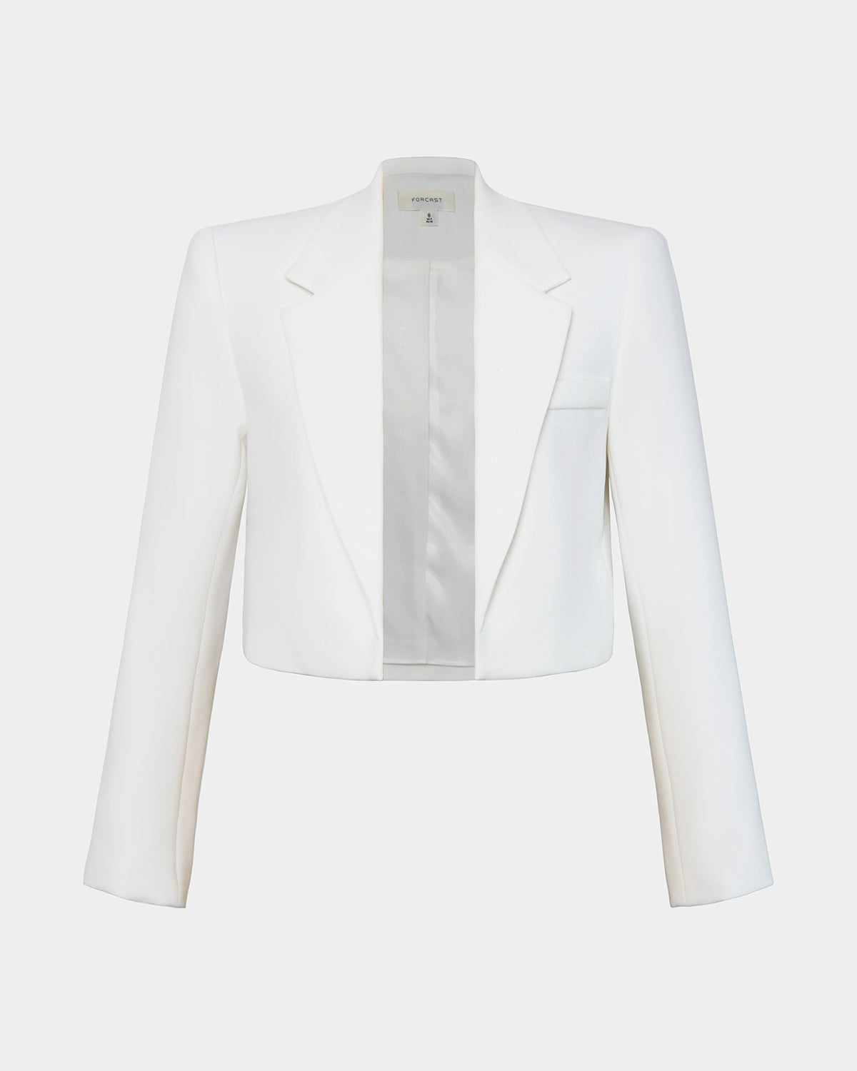 Nikki Cropped Blazer in ivory — product-only view