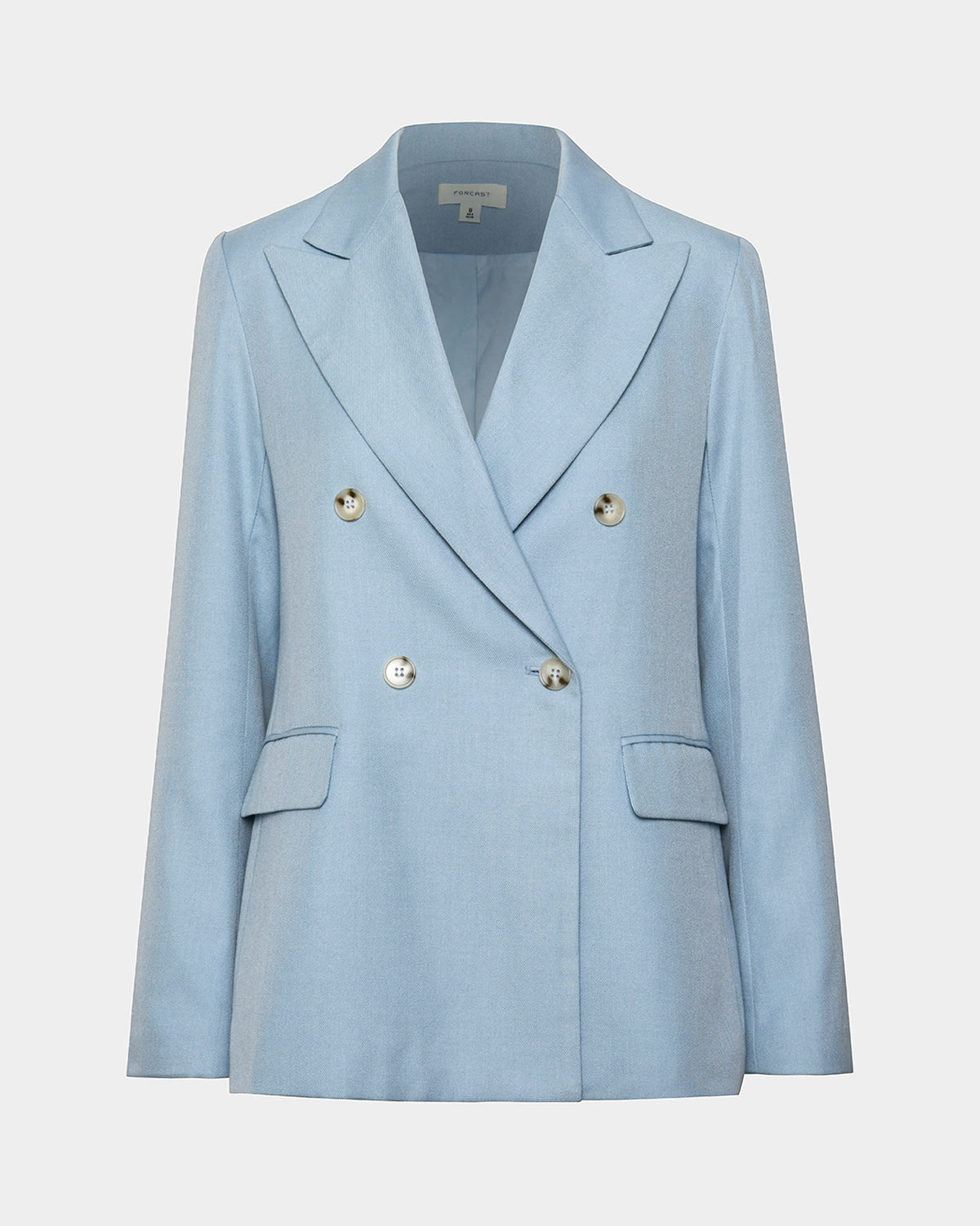 Lola Double Breasted Jacket in celestial blue — product-only view