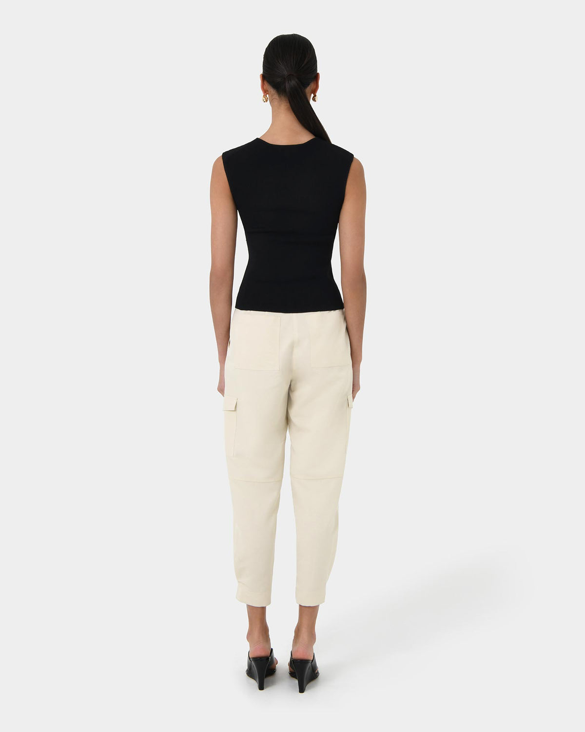 Viviana Sleeveless Knit Top in black — view 4