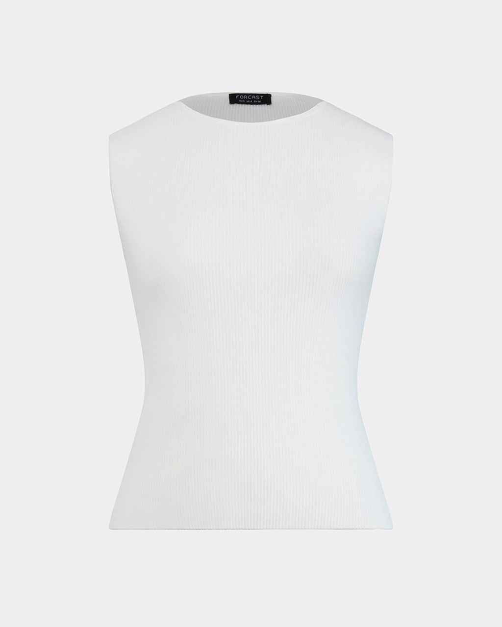 Viviana Sleeveless Knit Top in ivory — product-only view
