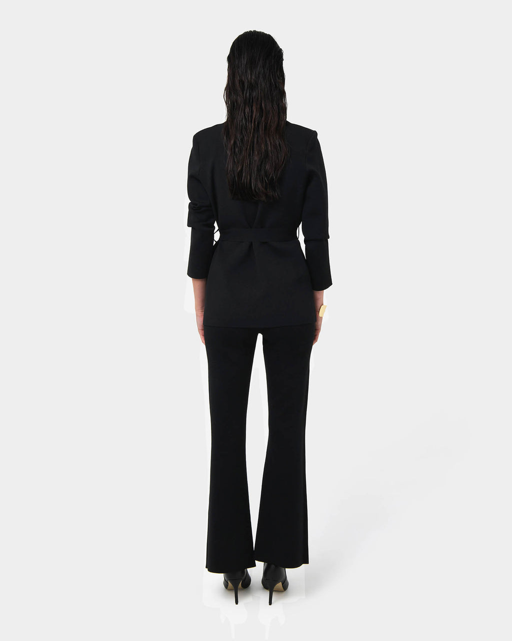 Jordy Knit Blazer in black — back view