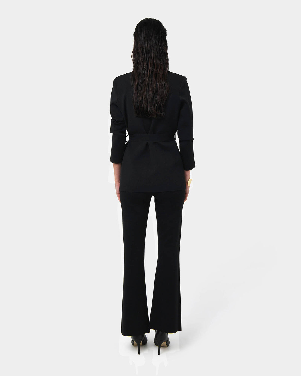 Jordy Knit Blazer in black — back view