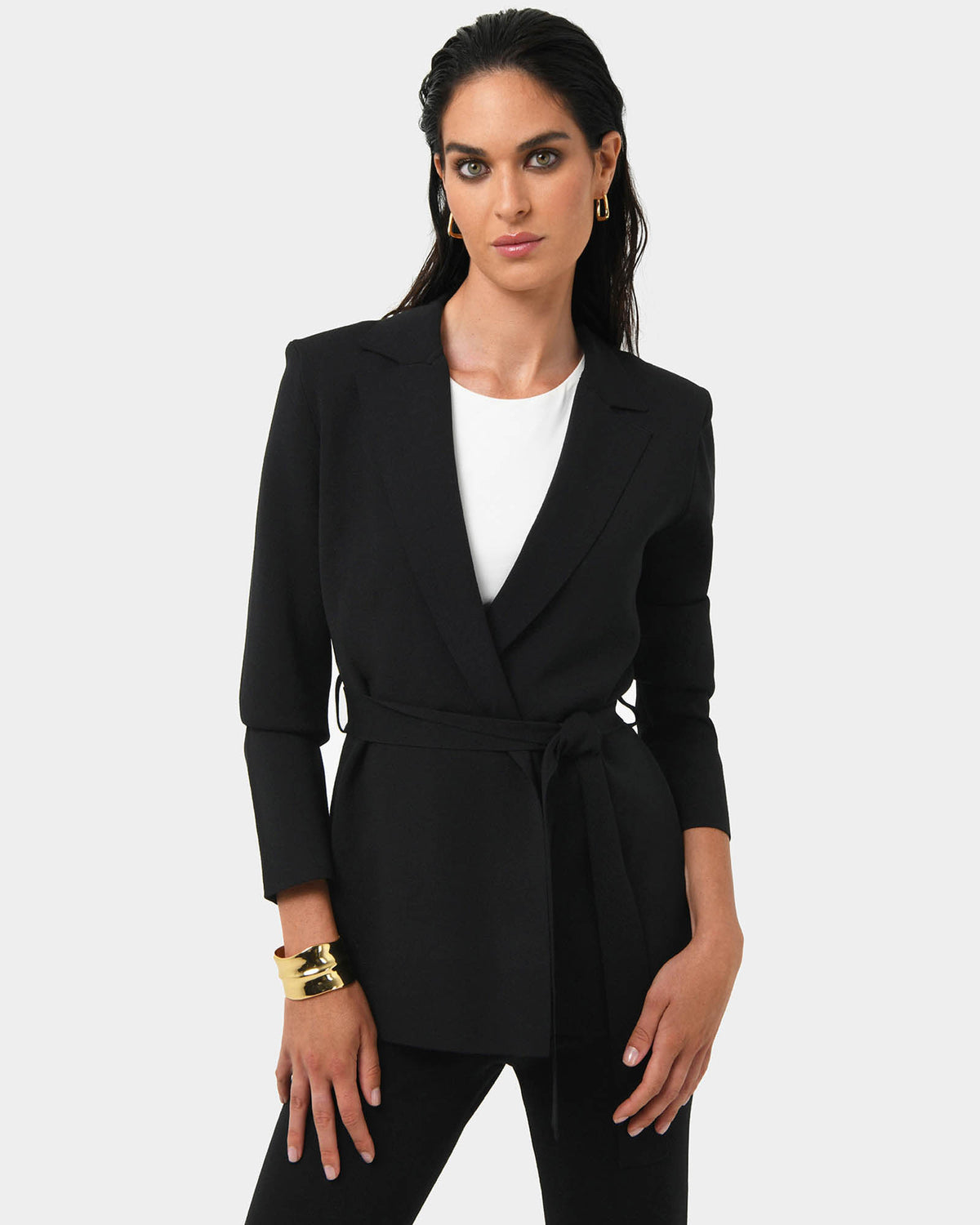 Jordy Knit Blazer in black — close-up view