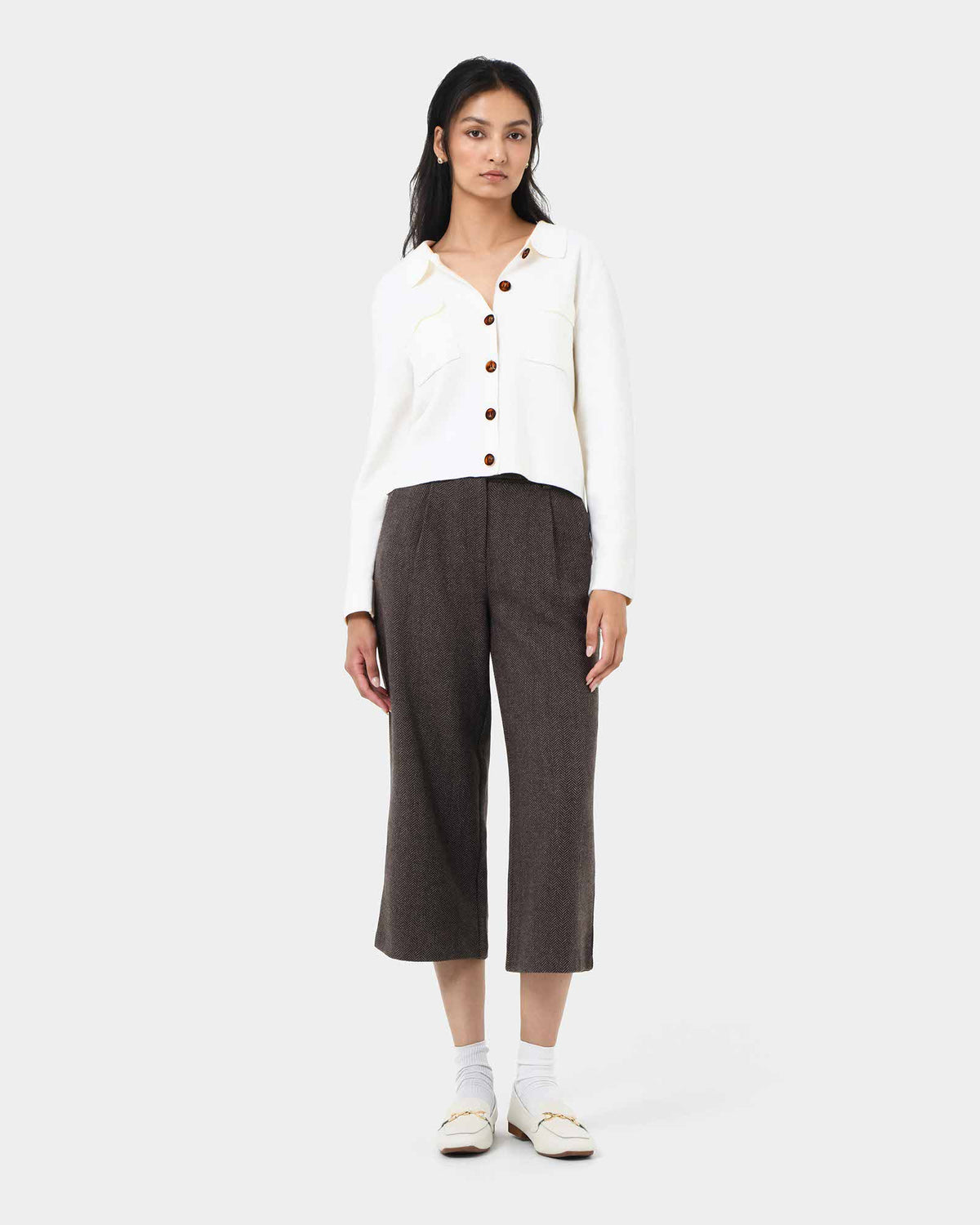 Willow Collar Cardigan — full-length view 2