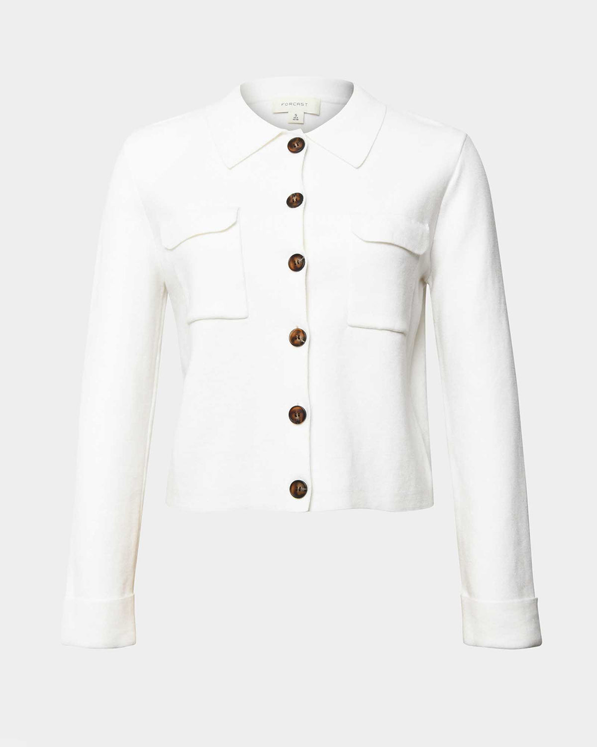 Willow Collar Cardigan in ivory — view 7