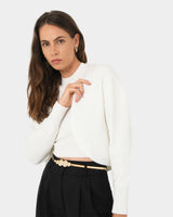 Everleigh Cropped Cardigan — close-up view
