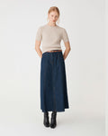 Anita Short Sleeve Cable Knit in light taupe — full-length view