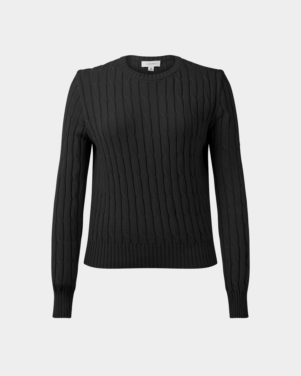 Juanita Cotton Cable Knit in black — product-only view