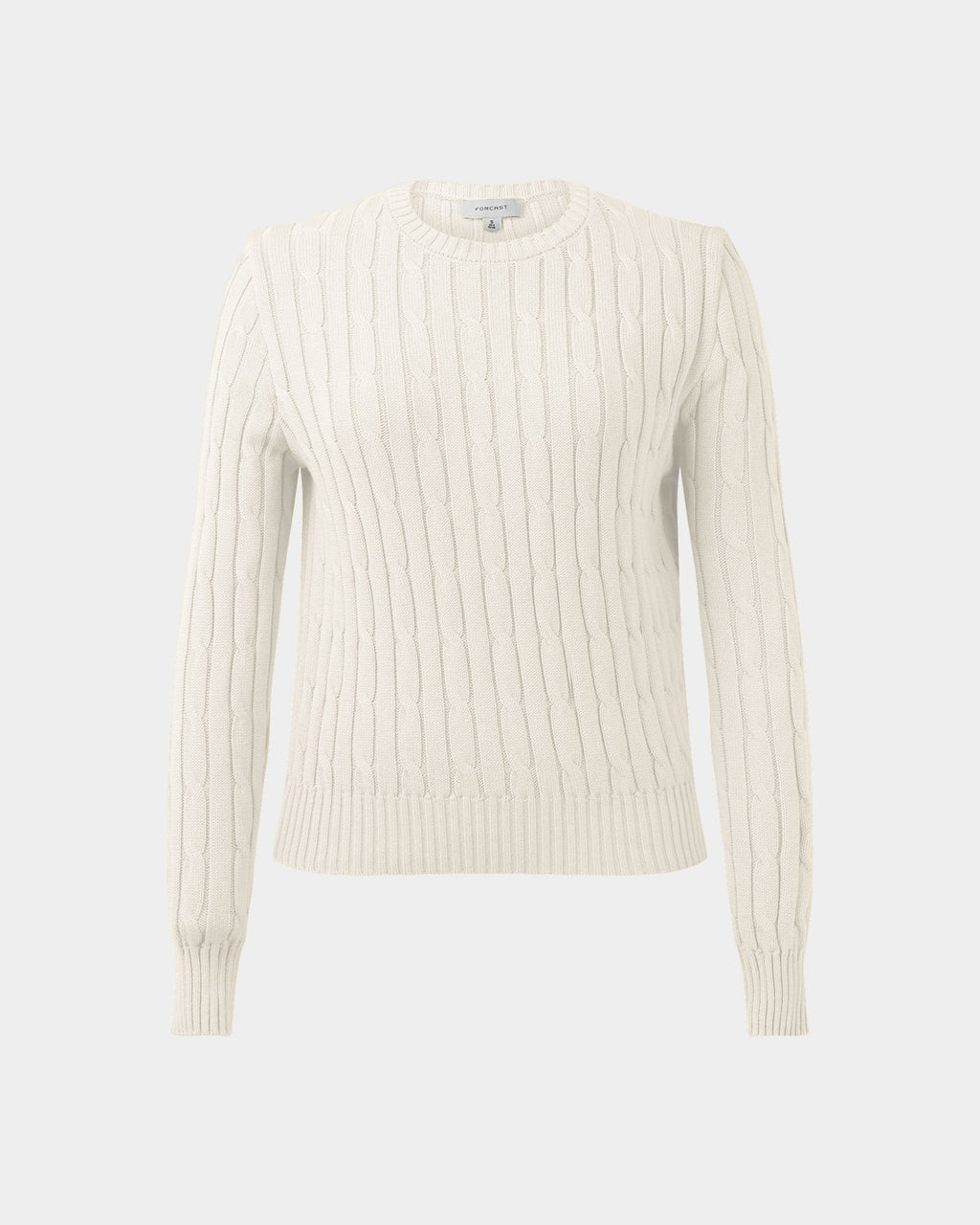 Juanita Cotton Cable Knit in ecru — product-only view