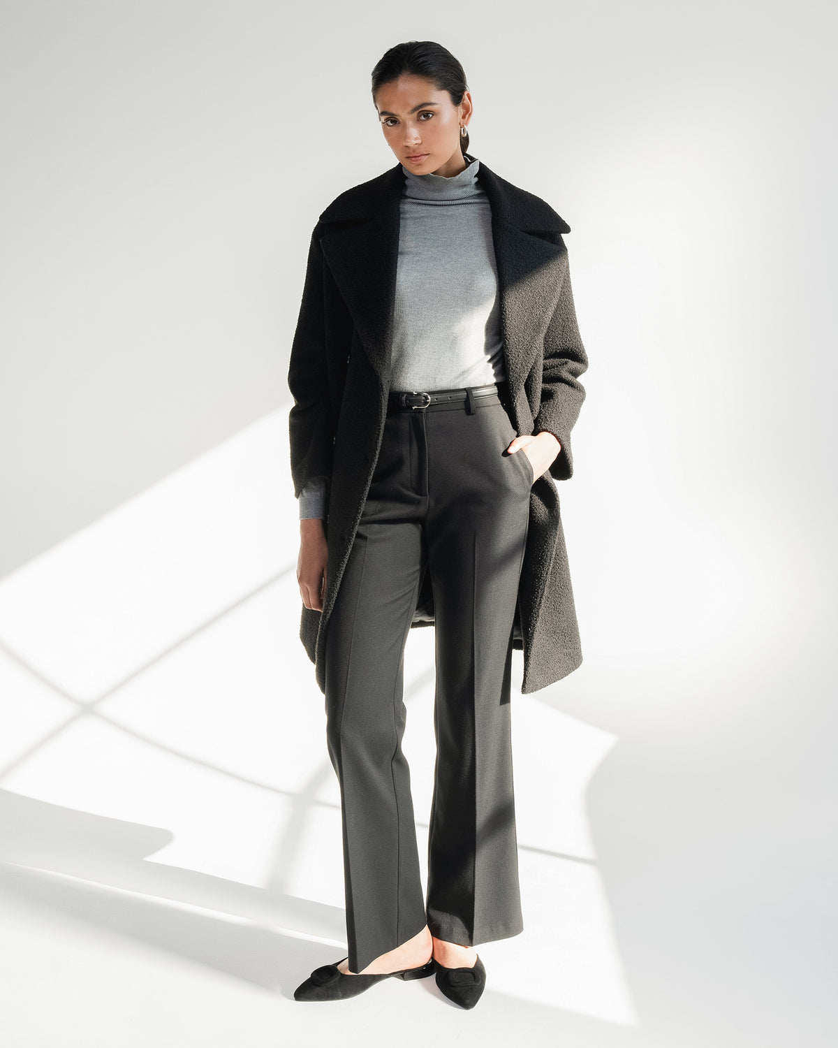 Clover Flare Leg Pants in black — alternate view