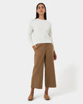 Ayreen High Waist Culotte in camel — full-length view
