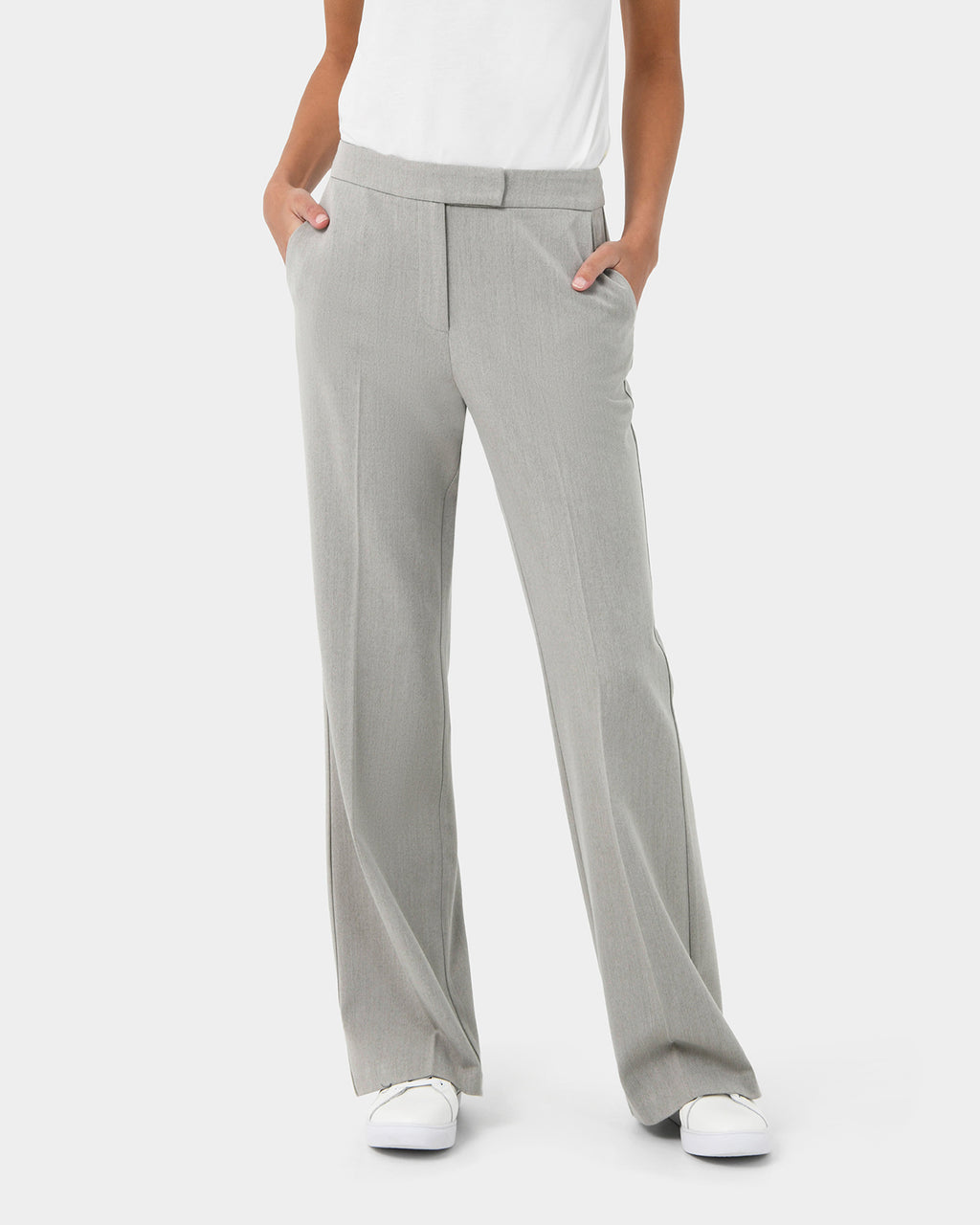 Santana Straight Leg Pants in beige — close-up view 2