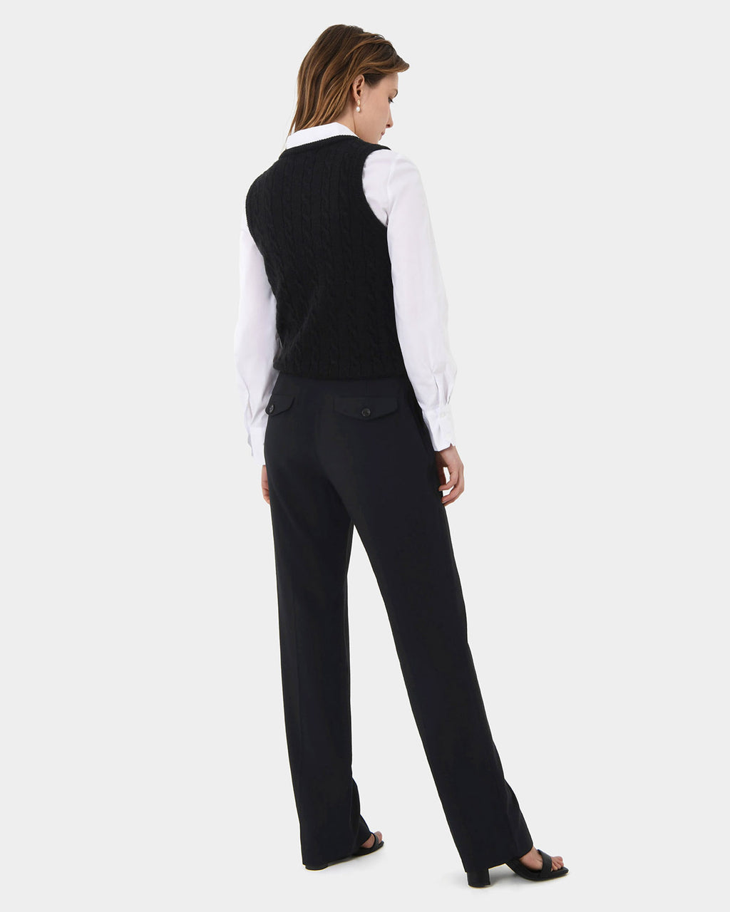 Indiana Straight Leg Pants in black — back view