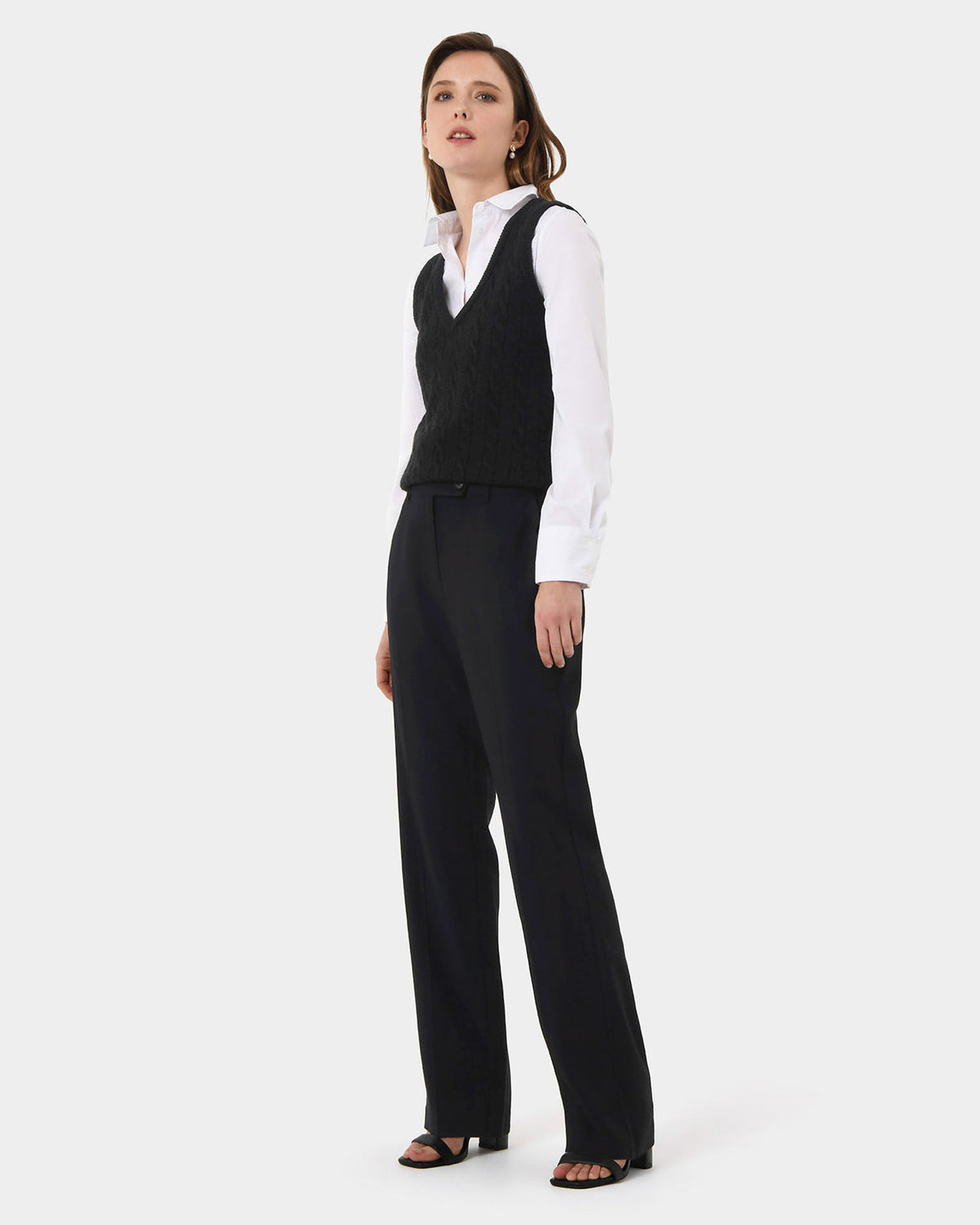 Indiana Straight Leg Pants in black — side view