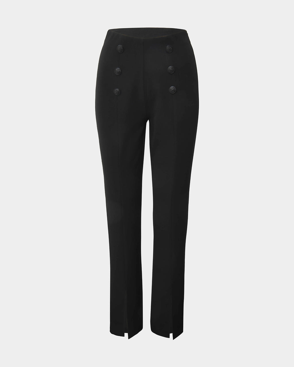 Emory Split Hem Pants in black — product-only view