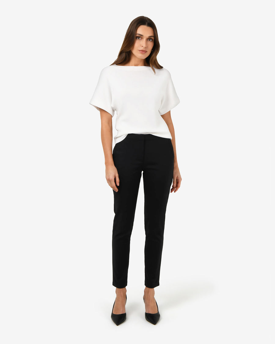 New Taylor Slim Pants in black — full-length view