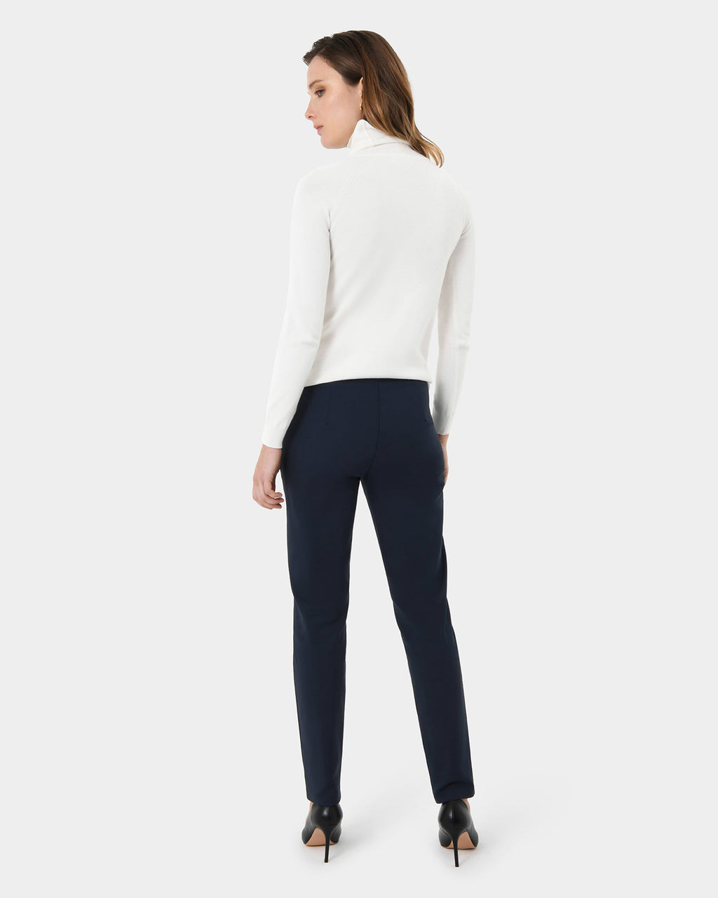 New Taylor Slim Pants in blue — back view