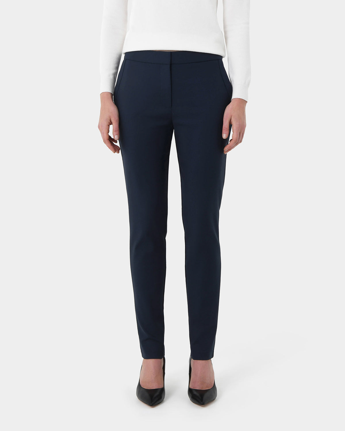 New Taylor Slim Pants in blue — close-up view