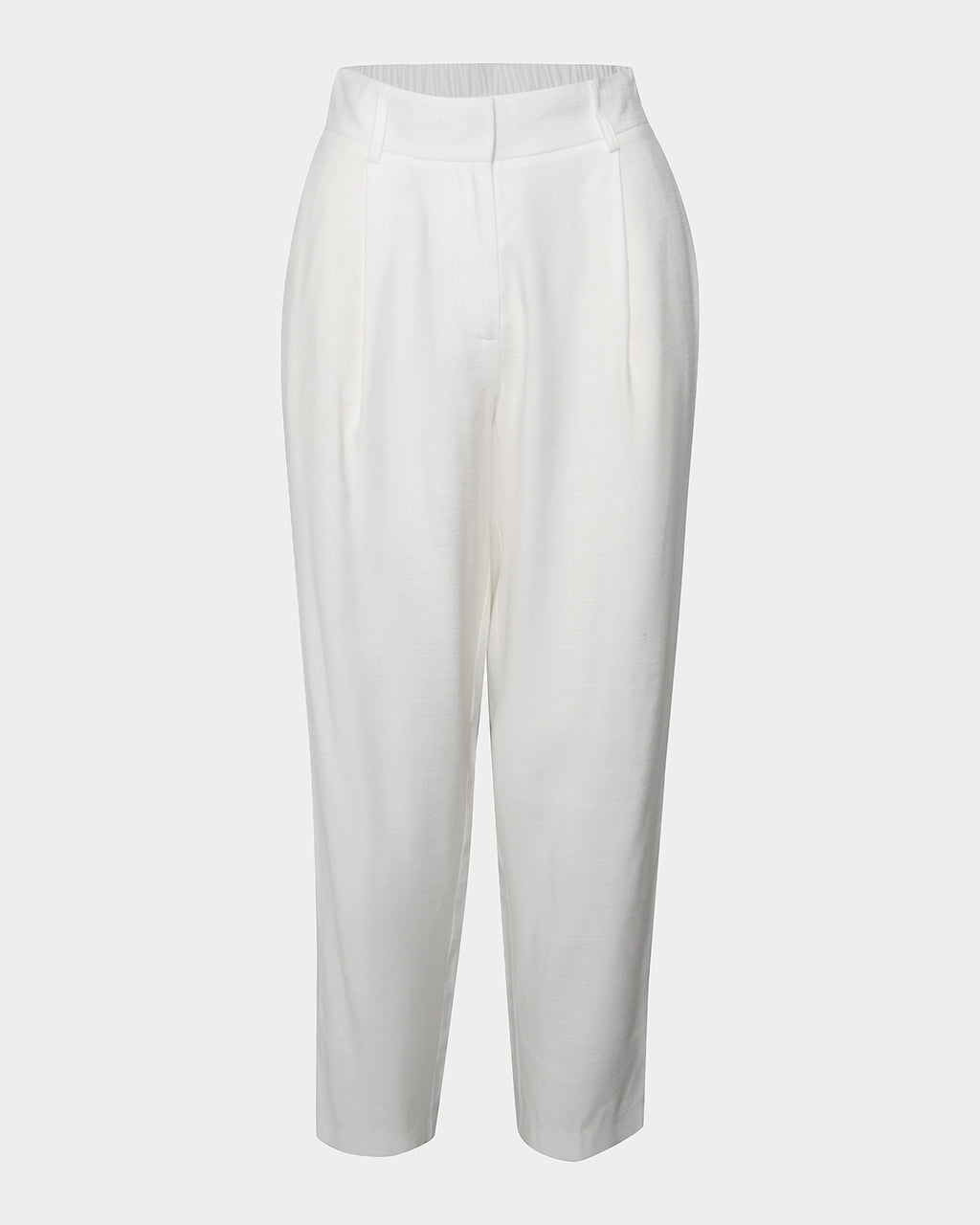 Indigo Elastic Waist Pant in white — product-only view