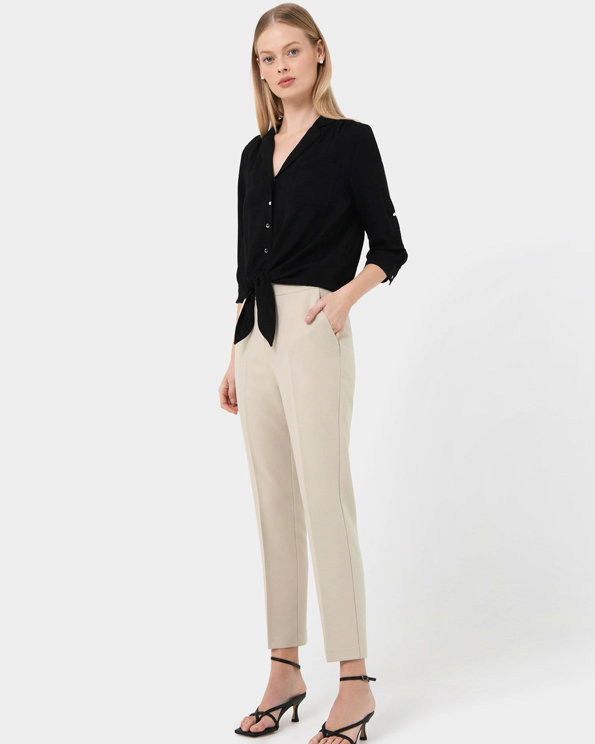 Zeny Slim Fit Cropped Pant