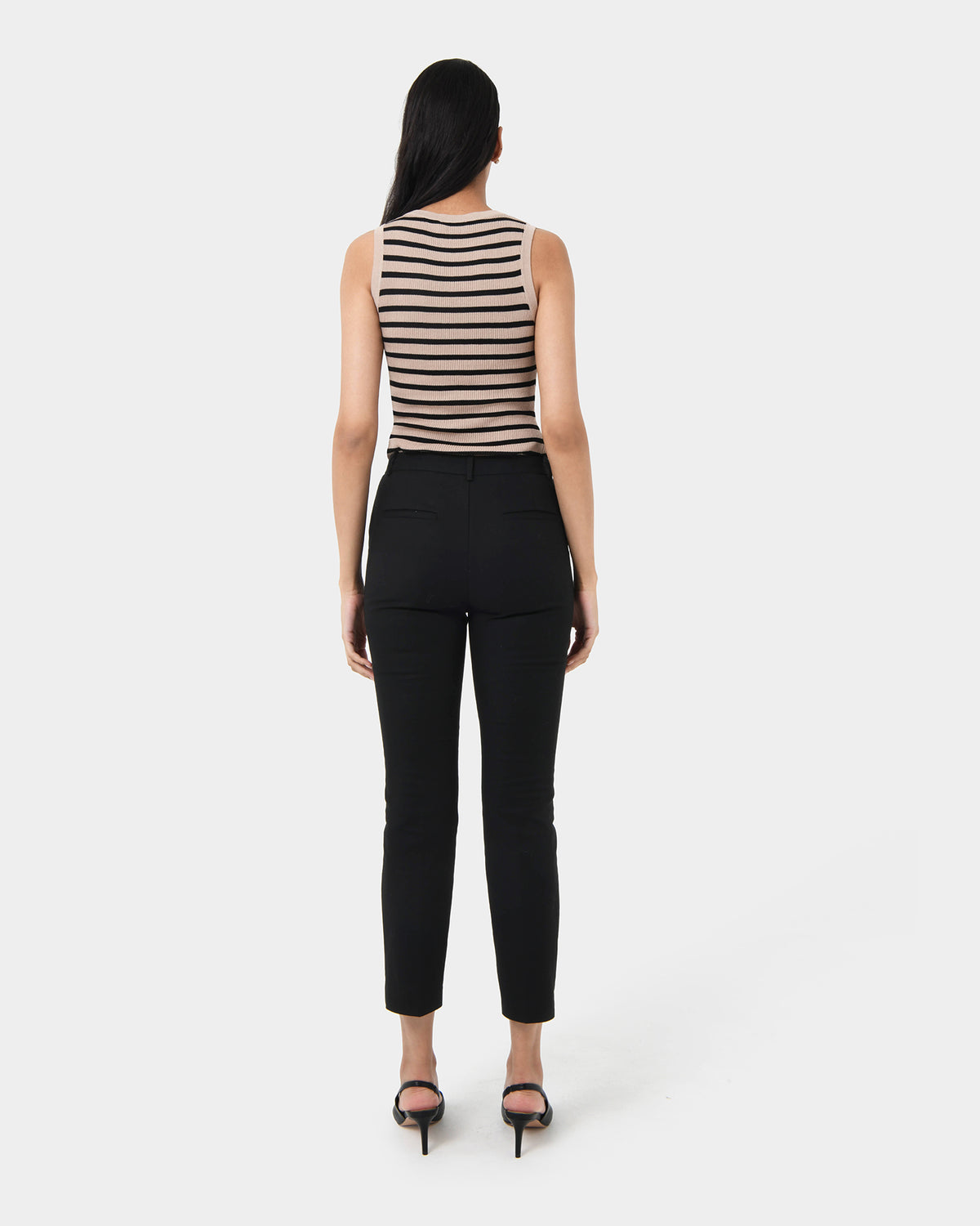 Hadley Straight Leg Pants in black — back view
