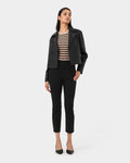 Hadley Straight Leg Pants in black — full-length view