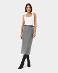 Joelle Column Skirt in grey — full-length view