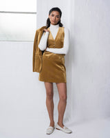 Rowan Mini Corduroy Skirt — full-length view