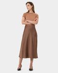 Kalena Satin Bias Skirt — view 2