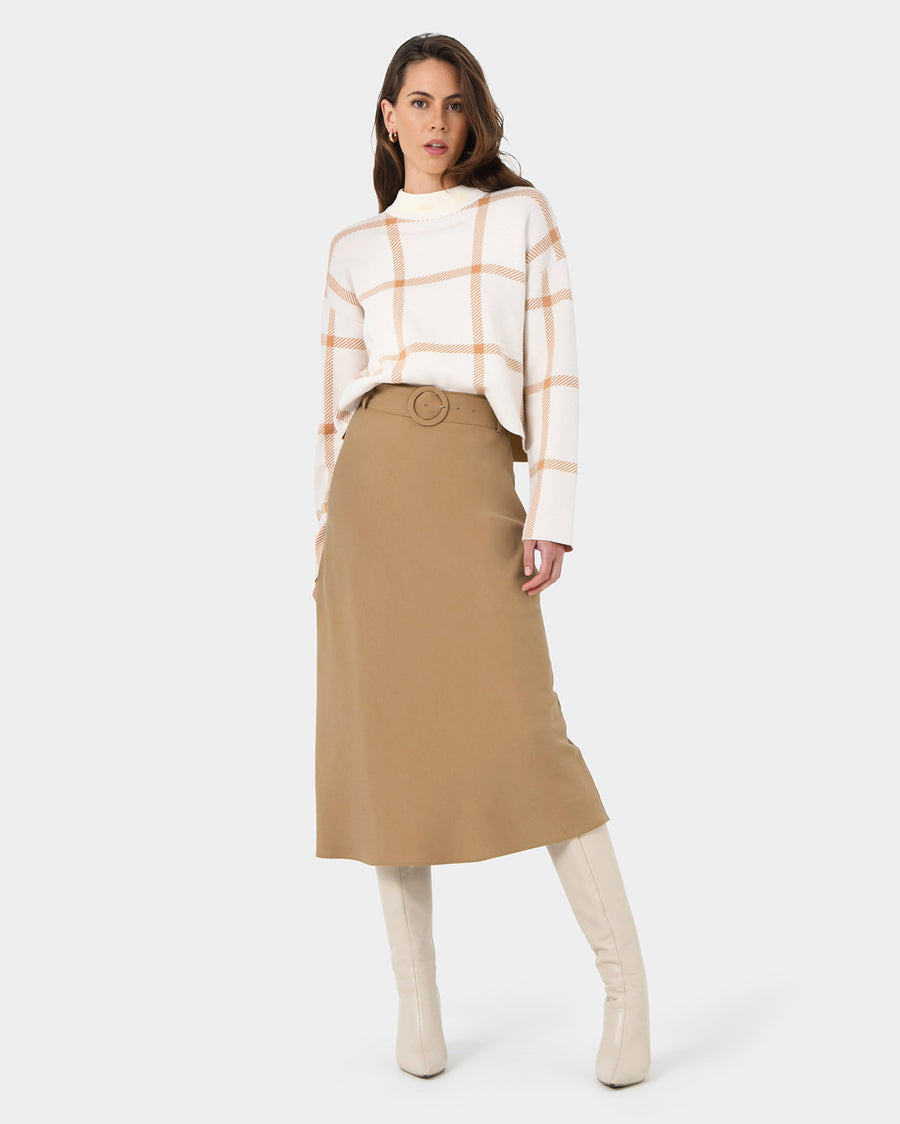 Isla Belted Midi Skirt — view 1