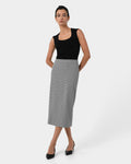 Rein Houndstooth Midi Skirt