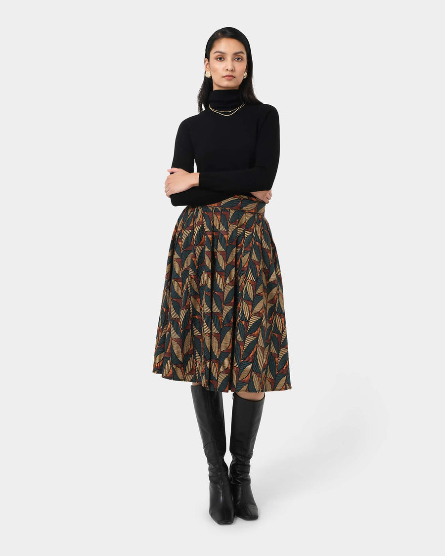 Lela Printed Full Skirt