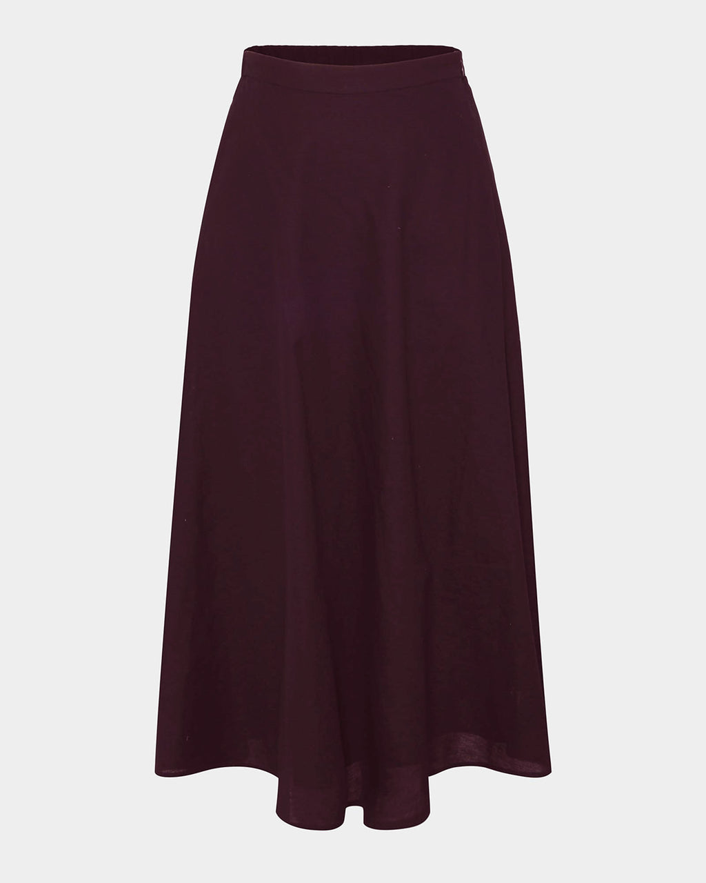 Kenya Linen Skirt in aubergine — product-only view