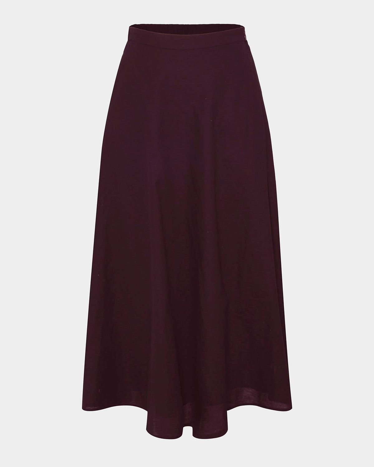 Kenya Linen Skirt in aubergine — product-only view