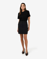 Safira Mini Skirt in black — full-length view