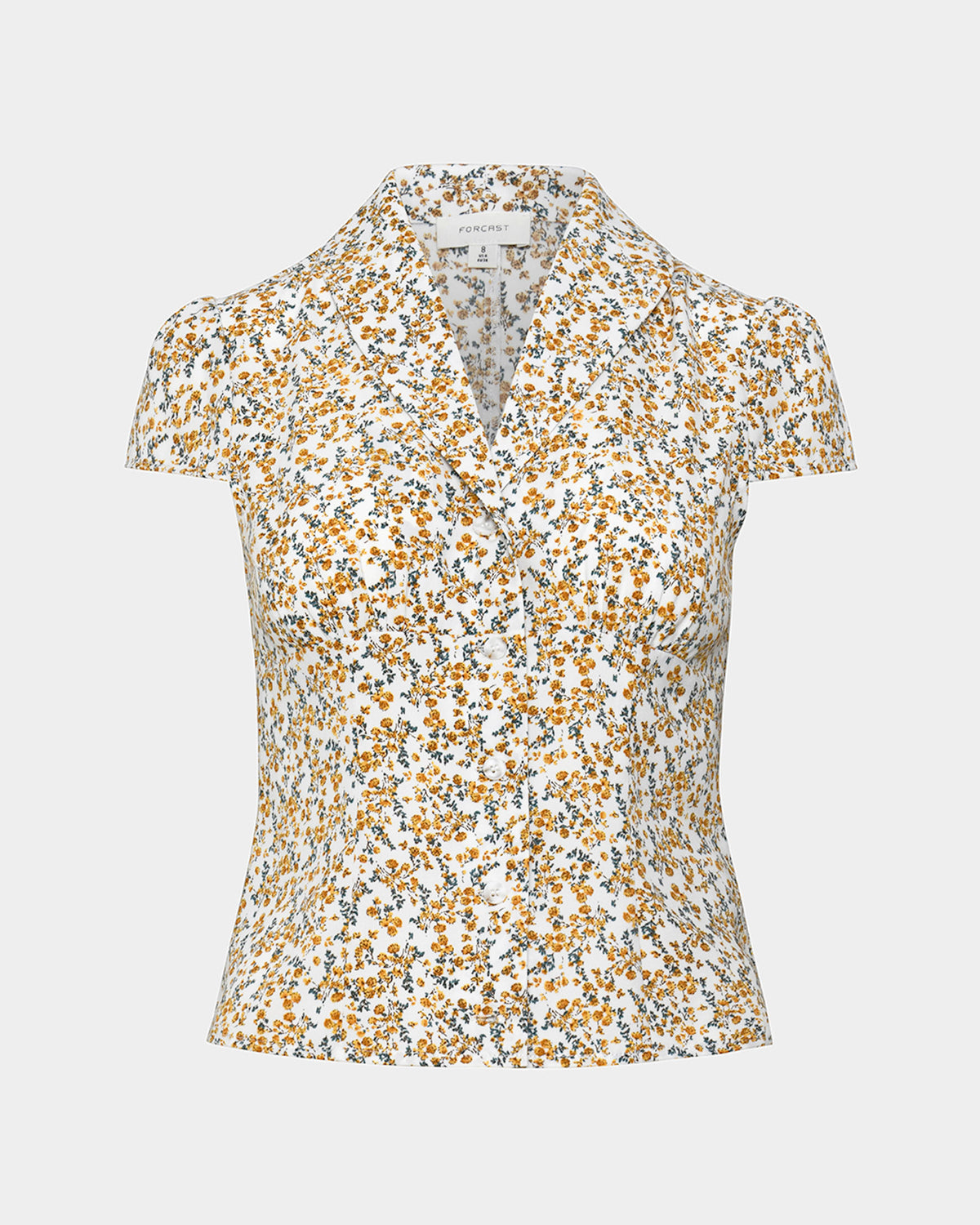 Roxanne Floral Cap Sleeve Top in multi — product-only view
