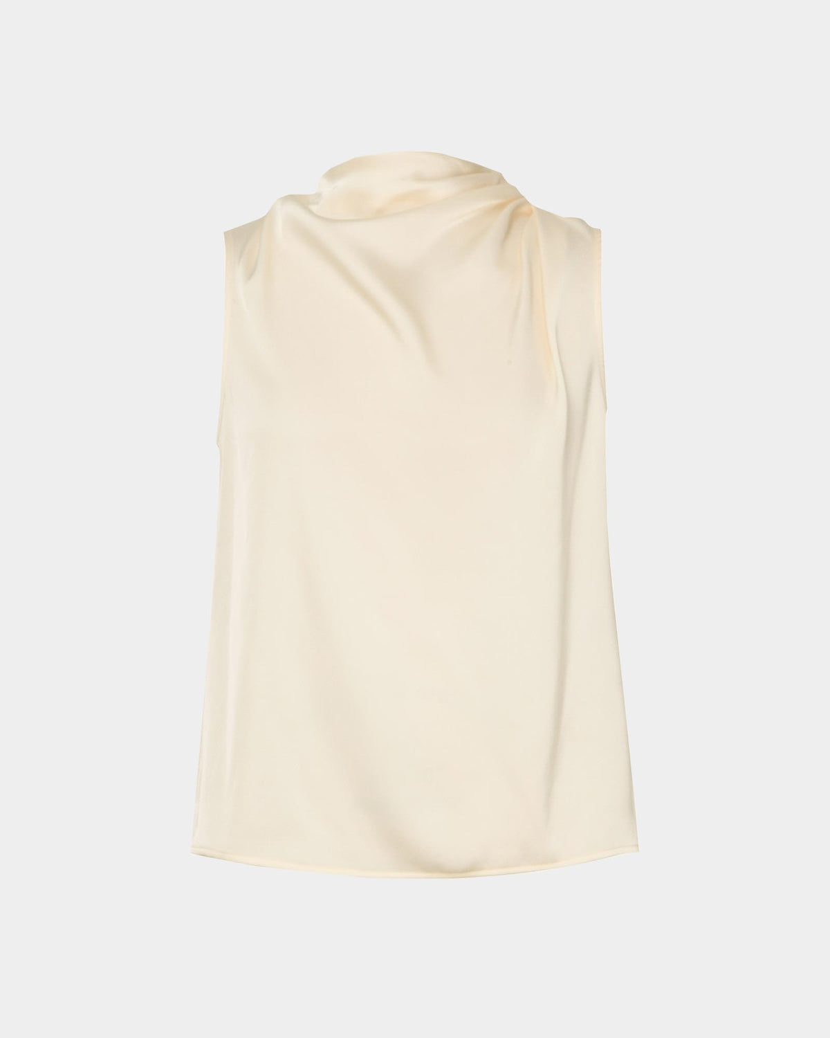 Mae Cowl Neck Top in champagne — product-only view