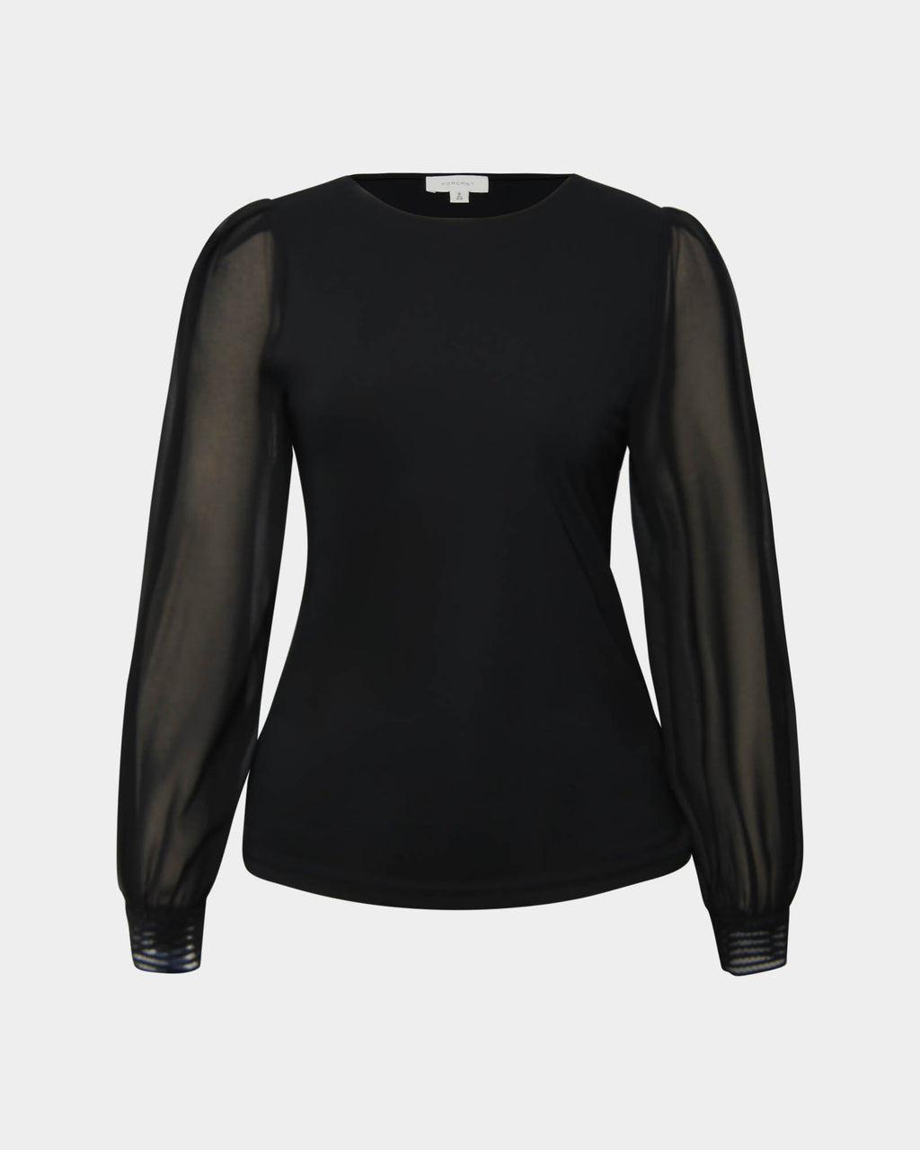 Lilah Lace Trim Top in black — view 5