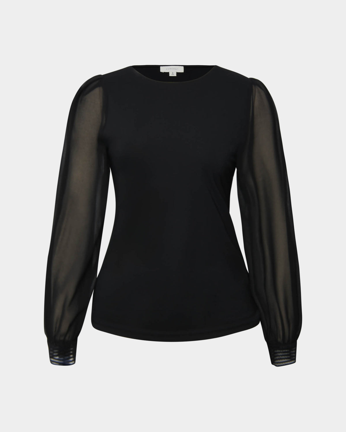 Lilah Lace Trim Top in black — view 5