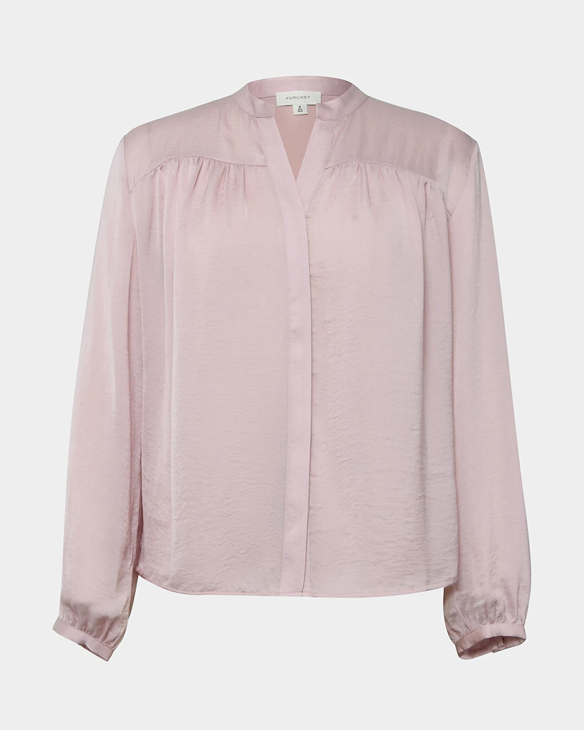 Claire V-neck Blouse in blush — product-only view