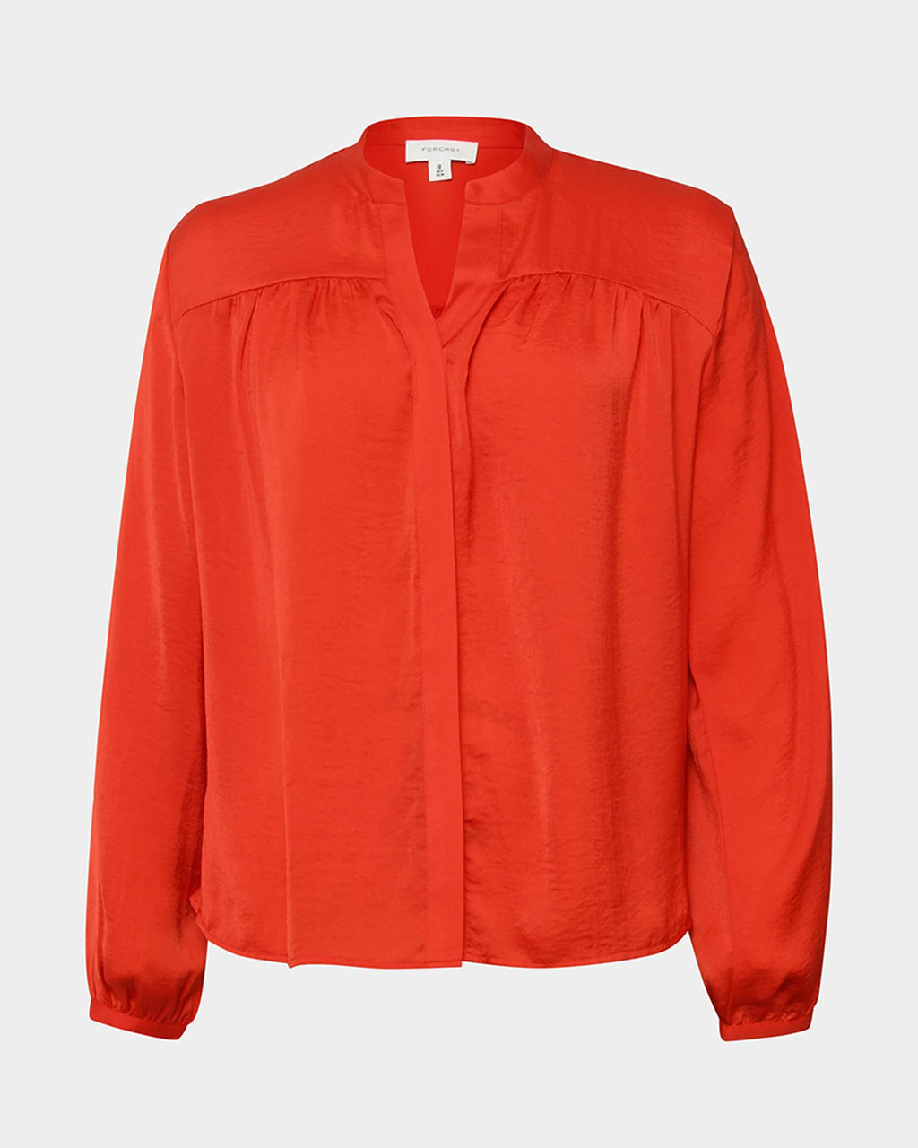 Claire V-neck Blouse in red — product-only view