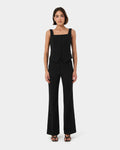 Chloe Square Neck Vest in black — full-length view