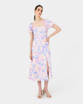Hazy Linen Puff Sleeve Dress — view 1