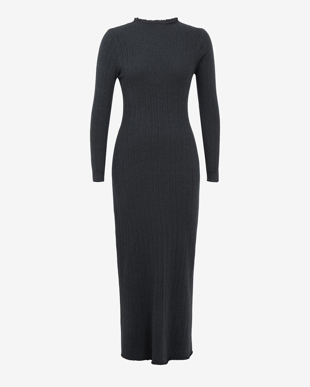Bambi Knit Midi Dress in charcoal — product-only view