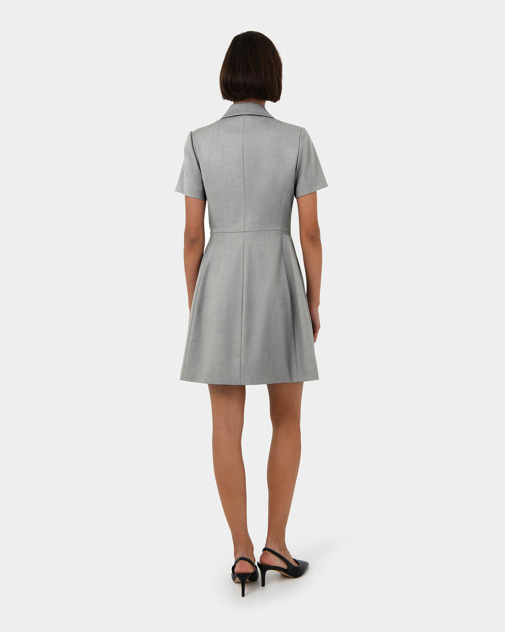 Chloe Suit Dress in grey — back view